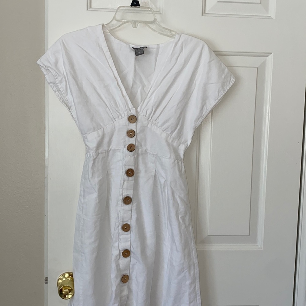 cute white laced printed dress